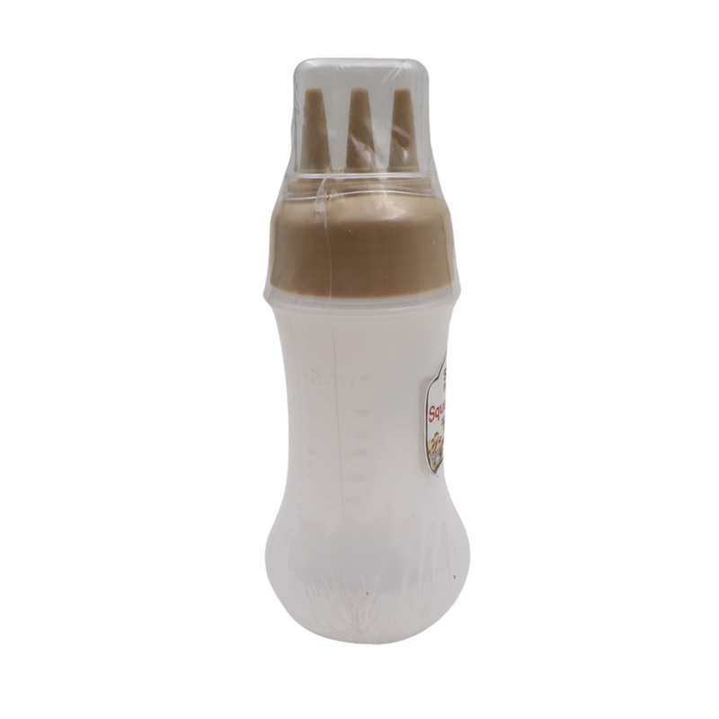 Stylish food bottle dispenser with clear cap – Cupindy