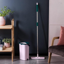 York Handy Flat Mop Set with Bucket and 2 Microfiber Pads – Compact, Self-Wringing Cleaning System