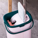 York Handy Flat Mop Set with Bucket and 2 Microfiber Pads – Compact, Self-Wringing Cleaning System