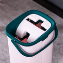 York Handy Flat Mop Set with Bucket and 2 Microfiber Pads – Compact, Self-Wringing Cleaning System