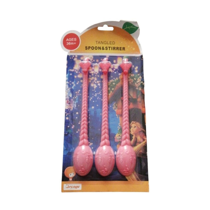 Three color spoons for children with tangled theme handle | Cupindy