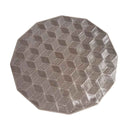 PVC round tablemat with elegant pattern in neutral tones | Cupindy