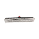 Cleaning brush with bristle head and black handle on a white background