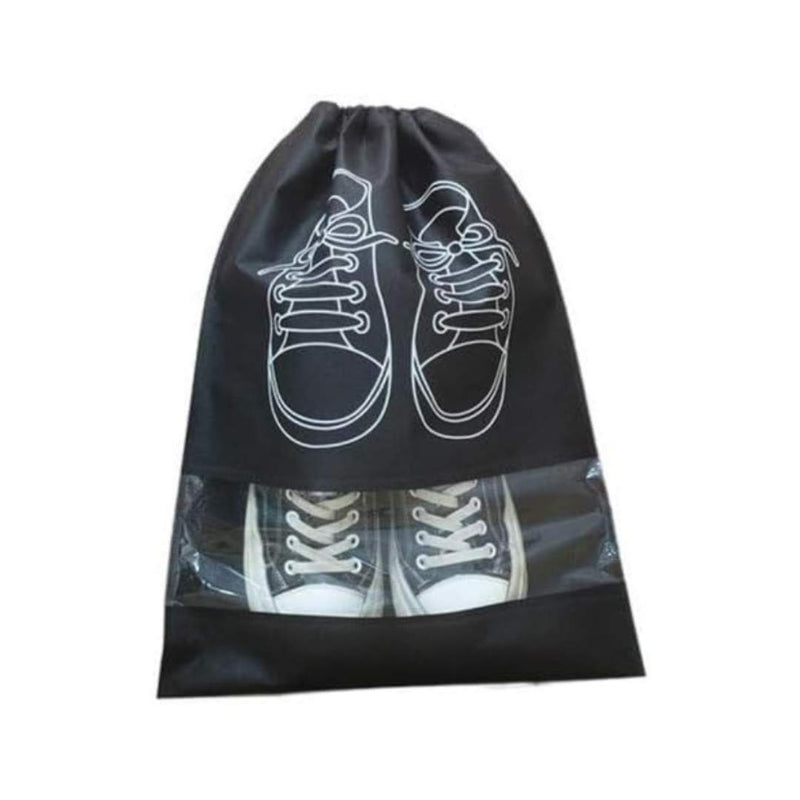 Waterproof Travel Shoe Bag With Transparent Window – Dustproof Drawstring Storage Pouch