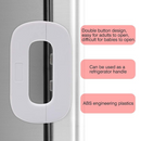  قفل أمان للثلاجة بتصميم زر مزدوج، سهل للبالغين، بلاستيك اي بي اس