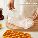 Press-to-Release Ice Cube Tray with Lid - Easy Ice Cube Removal and Stackable Design for Freezer