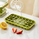 Press-to-Release Ice Cube Tray with Lid - Easy Ice Cube Removal and Stackable Design for Freezer