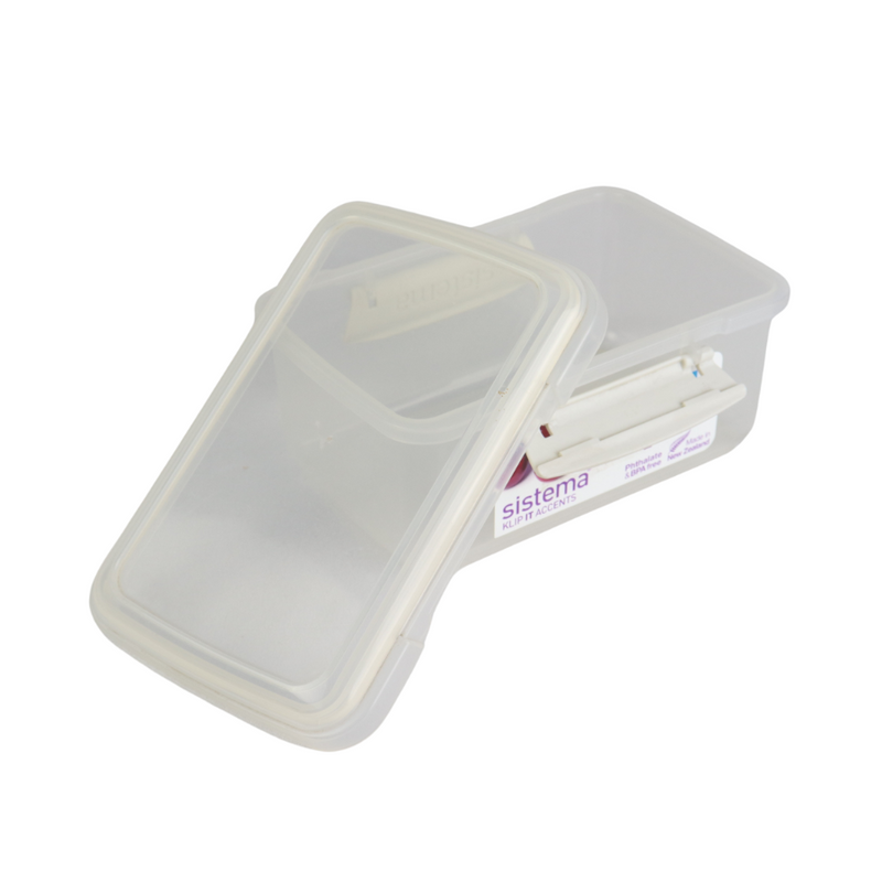 Sistema Klip It Accents Food Storage Container - BPA-Free, 1L, Secure Seal, Stackable