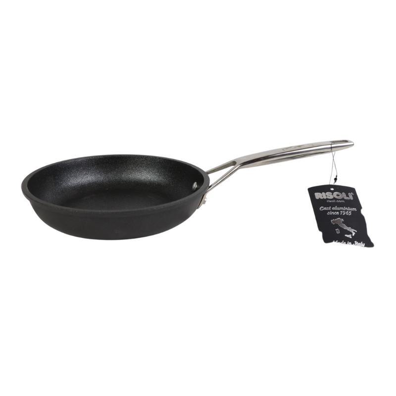 Risoli - INDUCTION FRYING PAN BLACKPLUS 18/10 RIVETED STEEL HANDLE - 20 cm