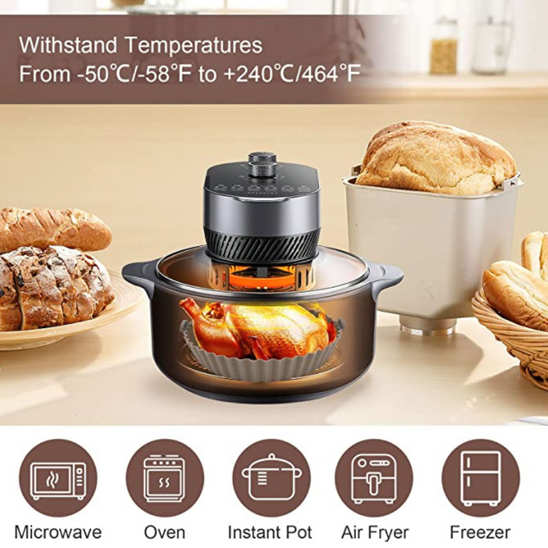 Reusable Air Fryer Liners Circle, Silicone - Multi Colors 16 cm