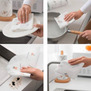 رول ابيض من 50 قطعة / لفة قماش للتنظيف قابلة لإعادة الاستخدام مناشف للمطبخ
