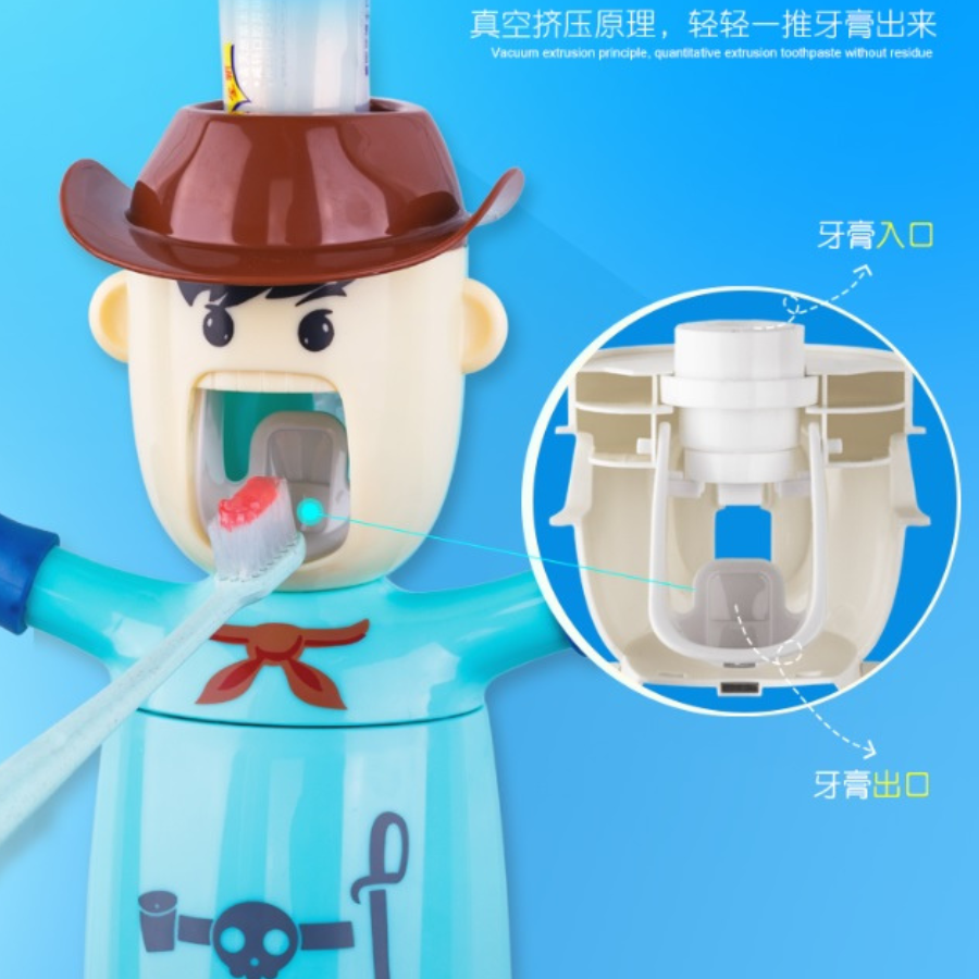 ECOCO Warriors Cowboy Automatic Toothpaste Dispenser