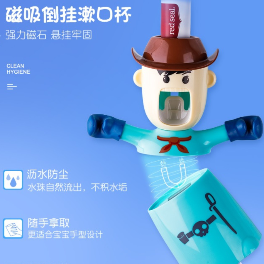 ECOCO Warriors Cowboy Automatic Toothpaste Dispenser