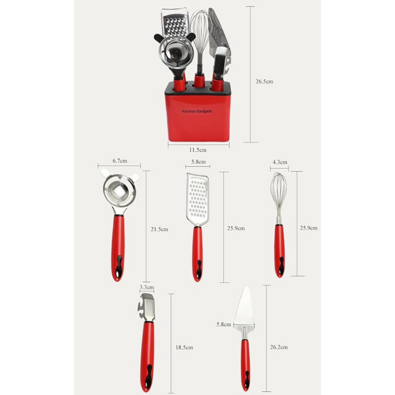 Stainless Steel Kitchen Tool Set - 5 Pieces