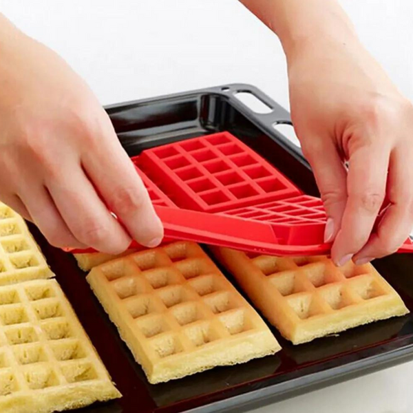 Silicone Waffle Shape Mold For 4 Pieces