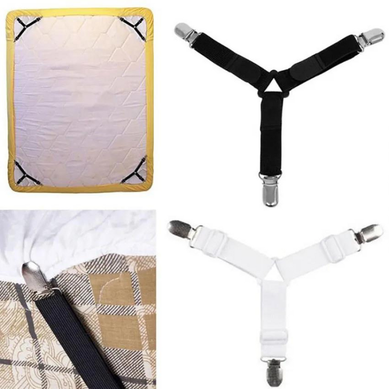 4Pcs/set Non-slip Triangular Bed Sheet Fix Buckle Adjustable
