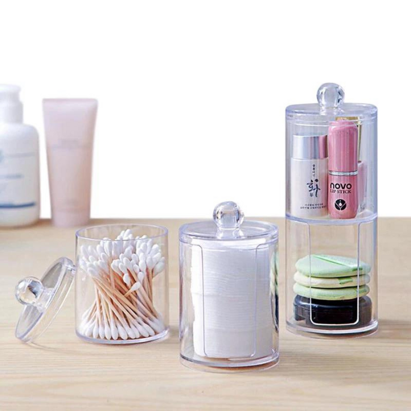 Transparent Double Layer Makeup Organizers