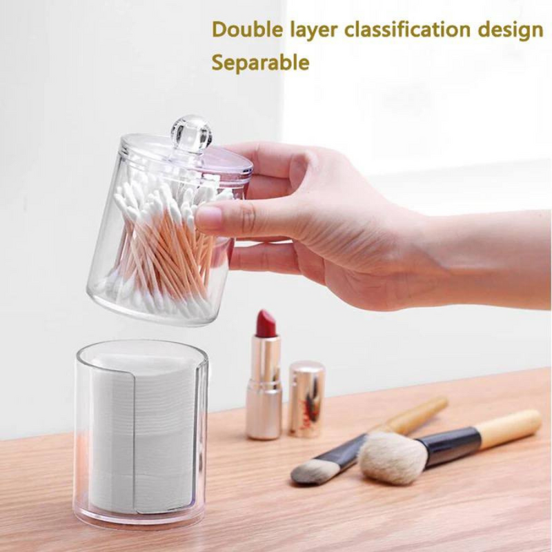 Transparent Double Layer Makeup Organizers