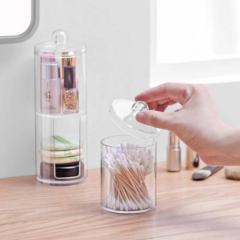 Transparent Double Layer Makeup Organizers