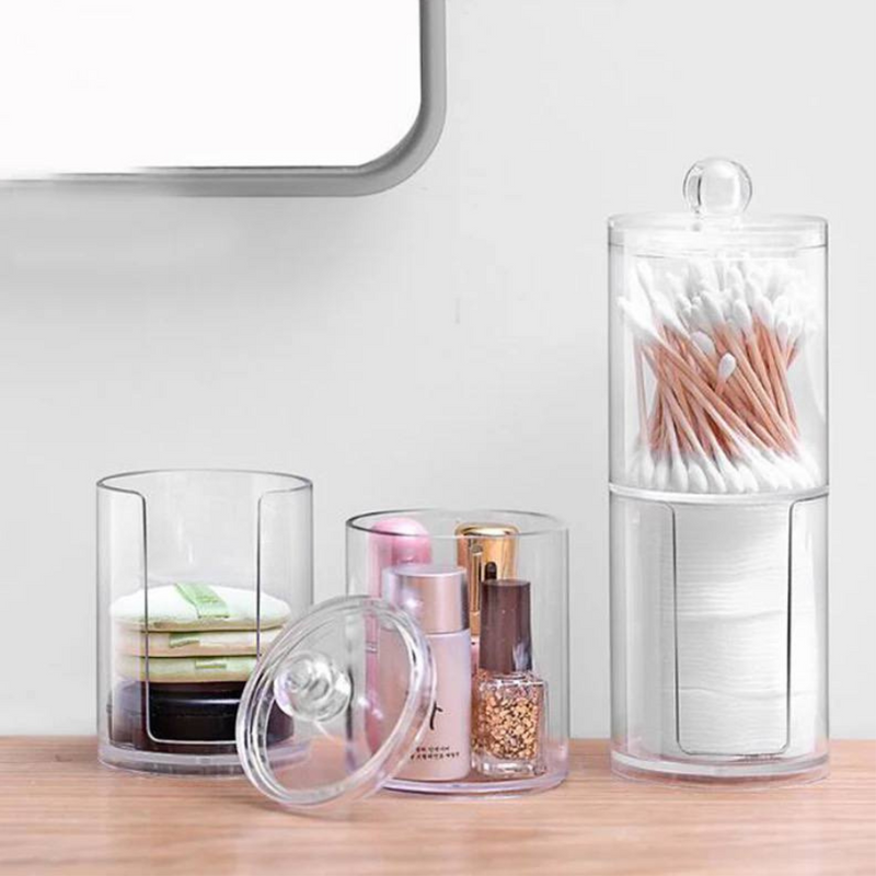 Transparent Double Layer Makeup Organizers