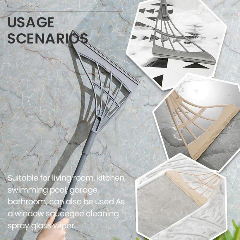 Rubber Broom Hand Push Sweeper Magic Broom