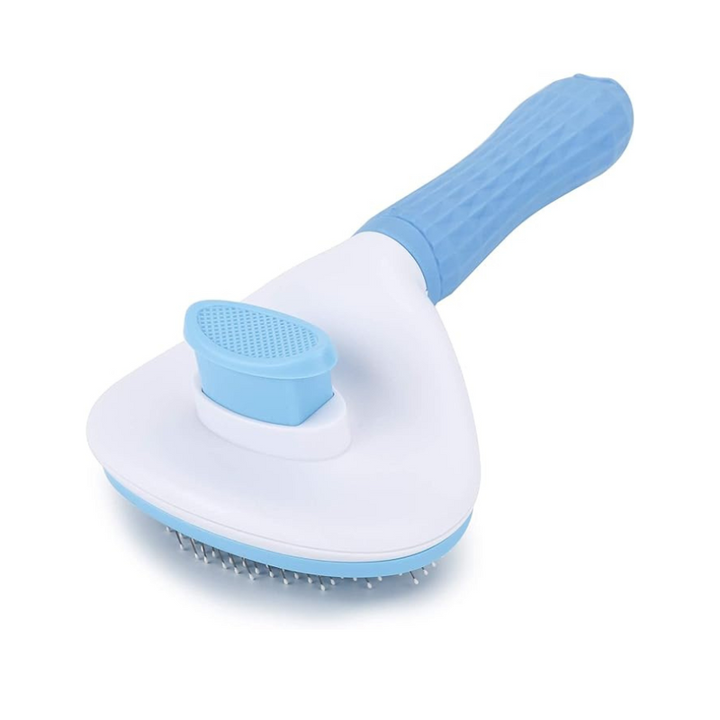 Self-Cleaning Pet Grooming Brush With Ergonomic Handle For Cats And Dogs - Easy Hair Removal And Comfort