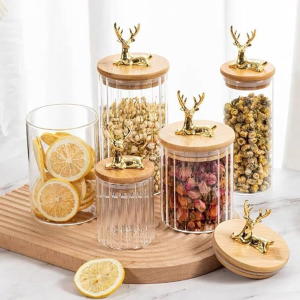 Large Food Jars & Canisters, Creative Metal Deer Head