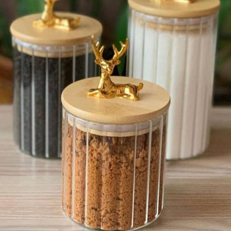 Small Food Jars & Canisters, Creative Metal Deer Head