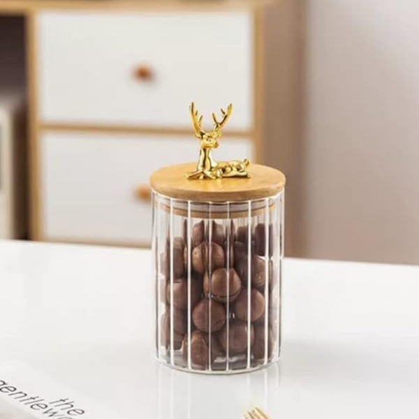 Small Food Jars & Canisters, Creative Metal Deer Head