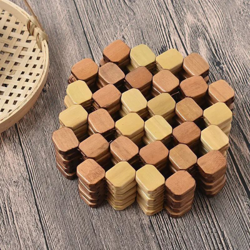 Wooden Bamboo Placemat - 1 Piece - 14cm