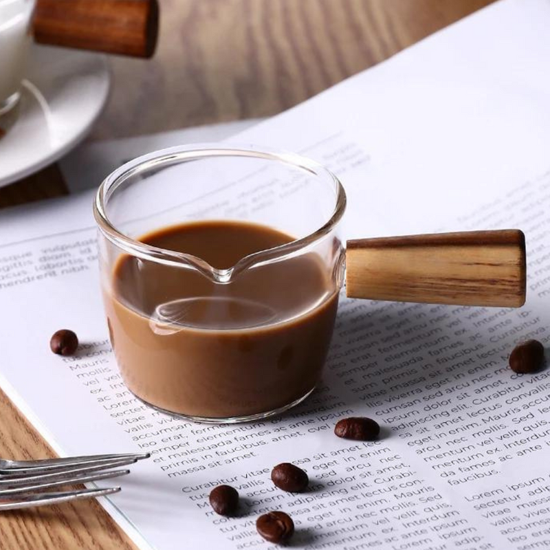 Espresso Shot Glasses with Wooden Handle