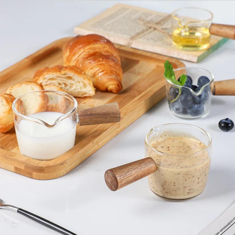 Espresso Shot Glasses with Wooden Handle