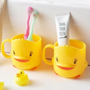 Yellow Duck Cartoon Toothbrush and Toothpaste Holder Cup