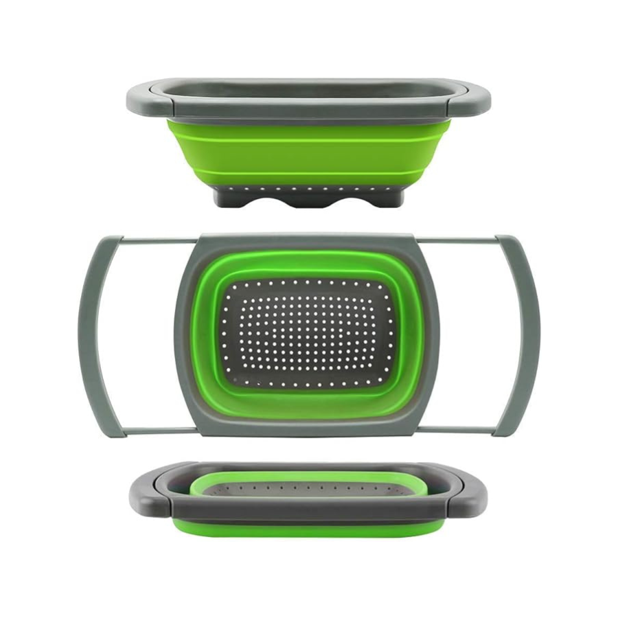 Silicone Vegetable Fruit Washing Foldable Food Drainer Basket