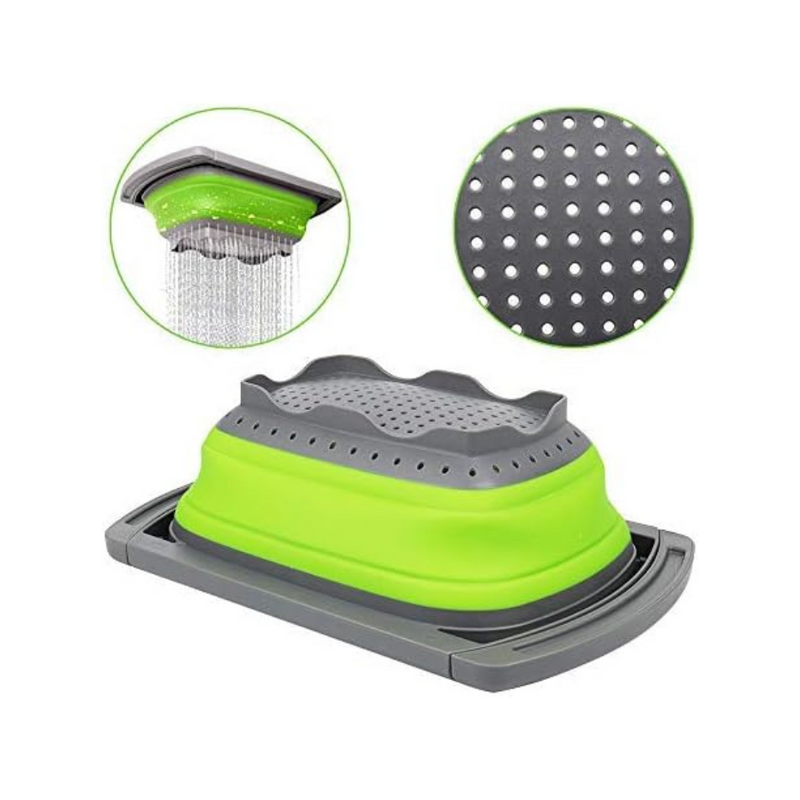 Silicone Vegetable Fruit Washing Foldable Food Drainer Basket