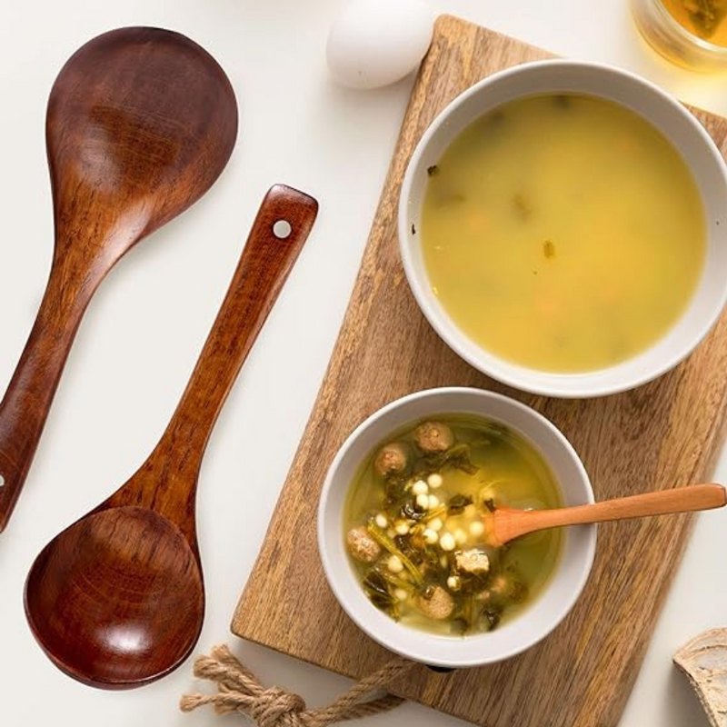1 Piece Long Handle Wooden Kitchen Spoon