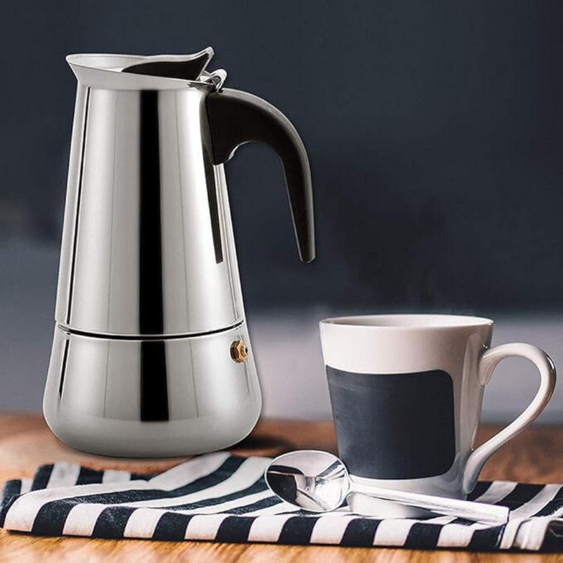 Stainless Steel Espresso Maker - 4 Cups