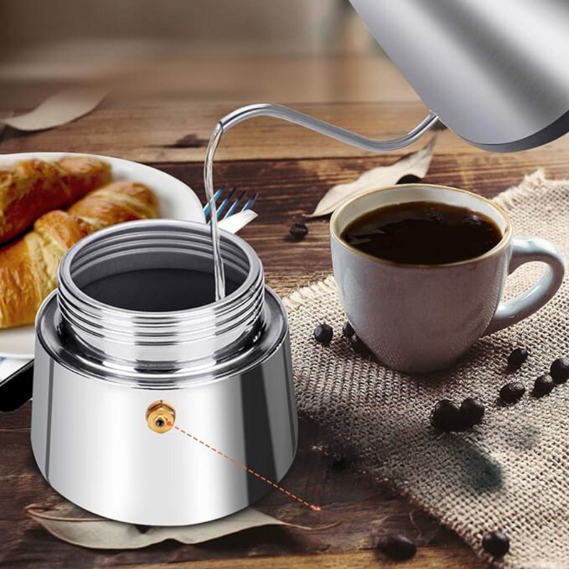 Stainless Steel Espresso Maker - 2 Cups