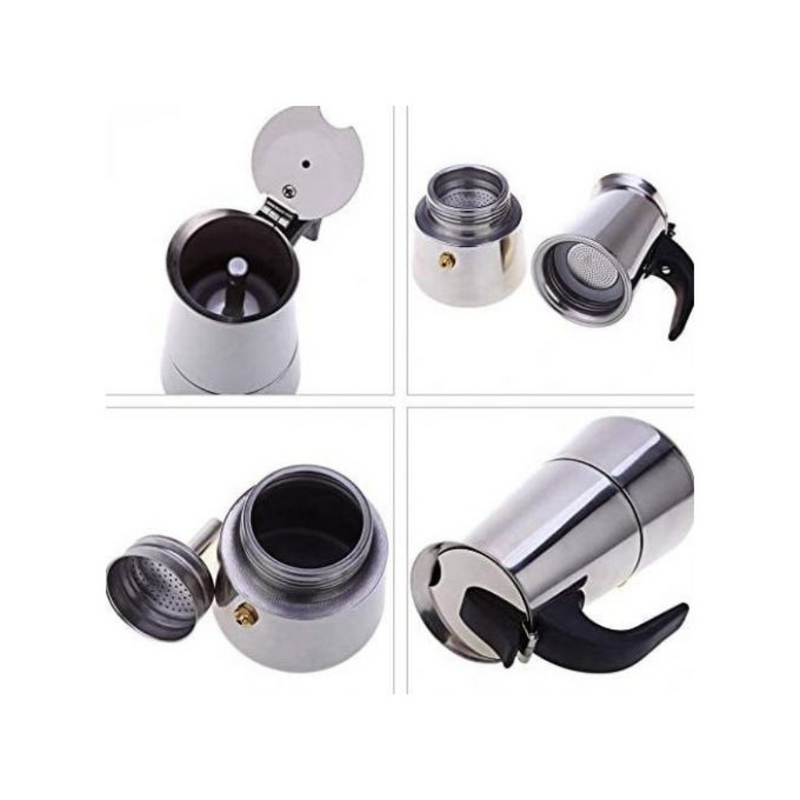 Stainless Steel Espresso Maker - 2 Cups