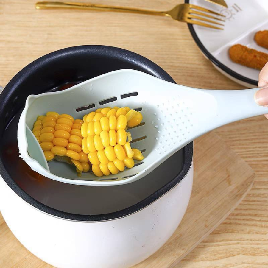 Scoop Noodles, Drain, Press Mashed Scoop Grind Garlic And Potatoes