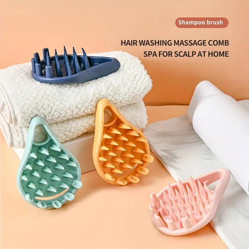 Silicone Scalp Massager Shampoo Brush - Random Colors