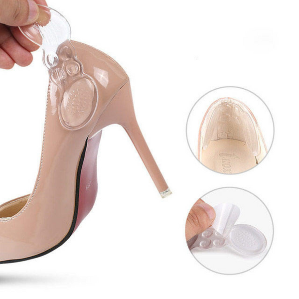 2 Pieces Heel Protectors Transparent Silicone Slip Resistant