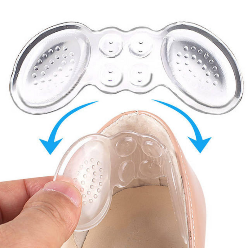 2 Pieces Heel Protectors Transparent Silicone Slip Resistant