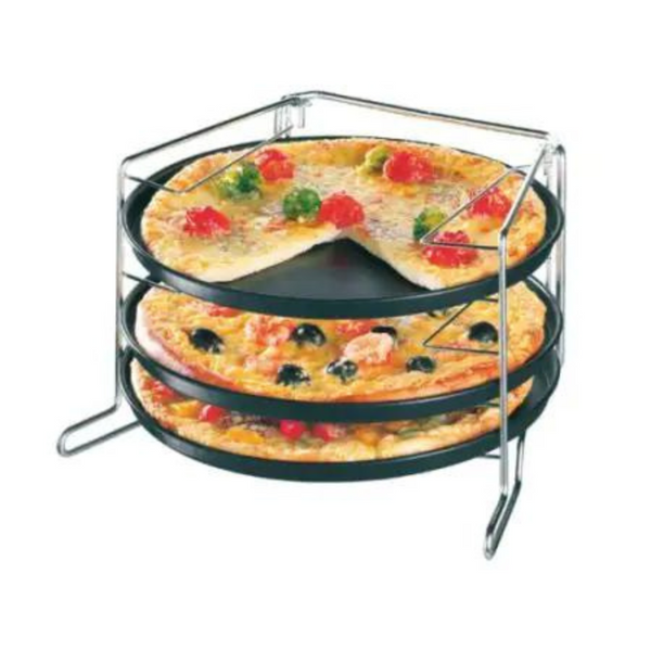Zenker Special Countries 3 Pizza Pans + 1 Stand