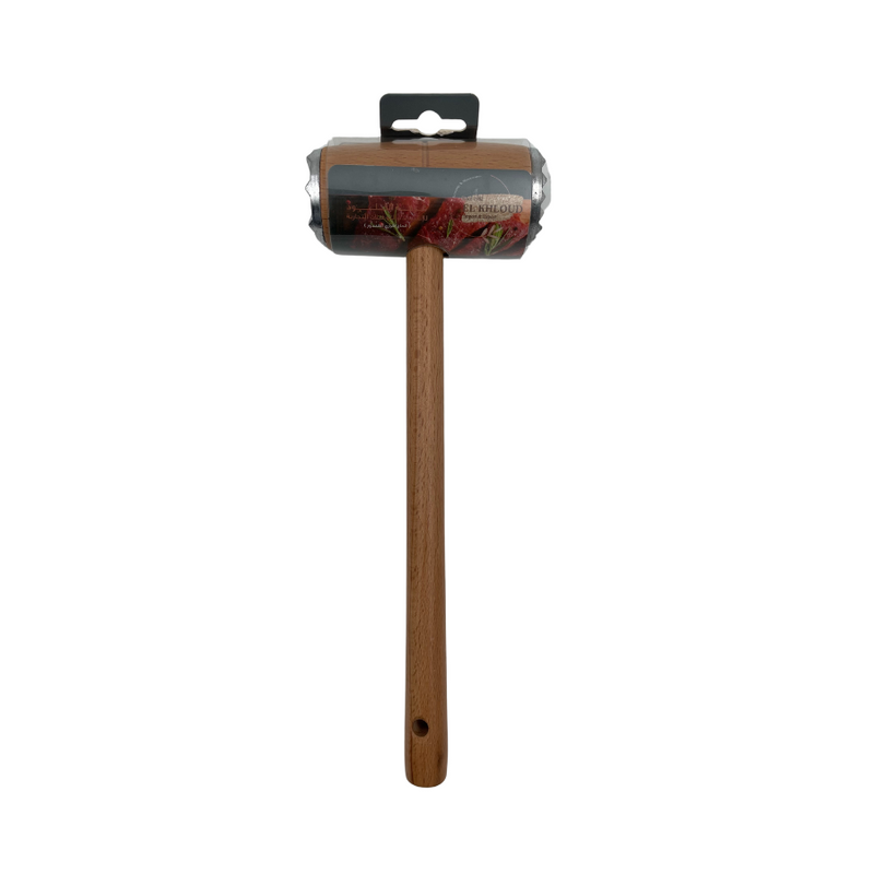 EL KHLOUD - Double Sided Aluminum Meal Hammer With Wooden Handle - EK1715