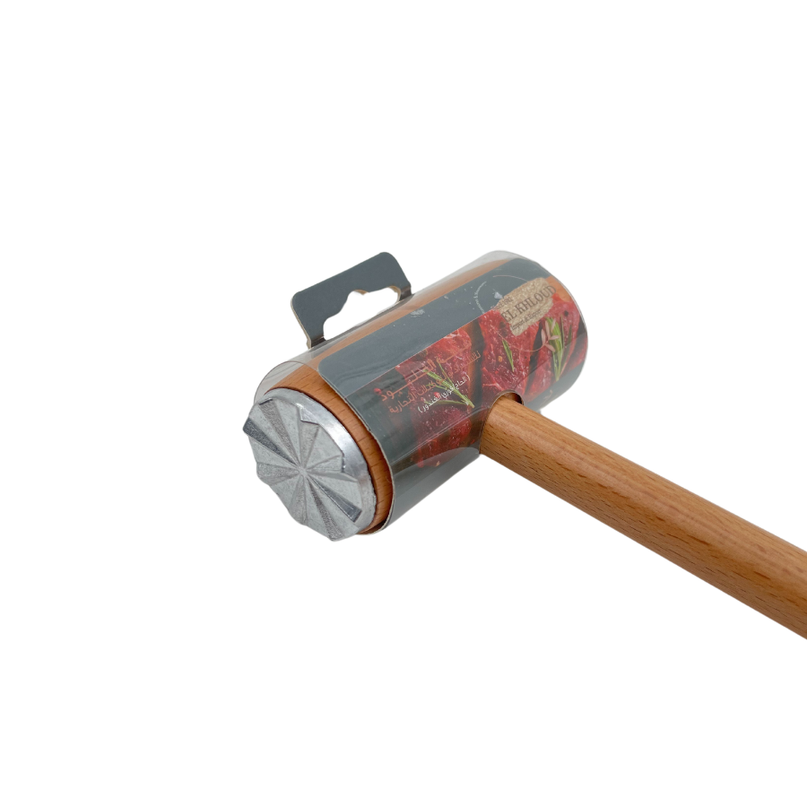 EL KHLOUD - Double Sided Aluminum Meal Hammer With Wooden Handle - EK1715