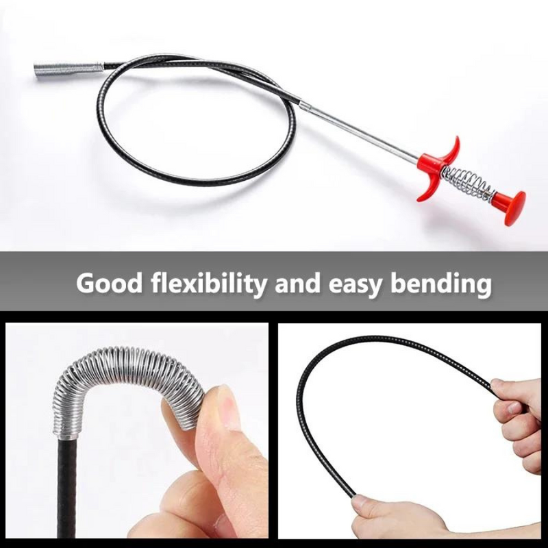 Drain Augers, Flexible Pickup Toilet Cleaning Tool - 60 cm