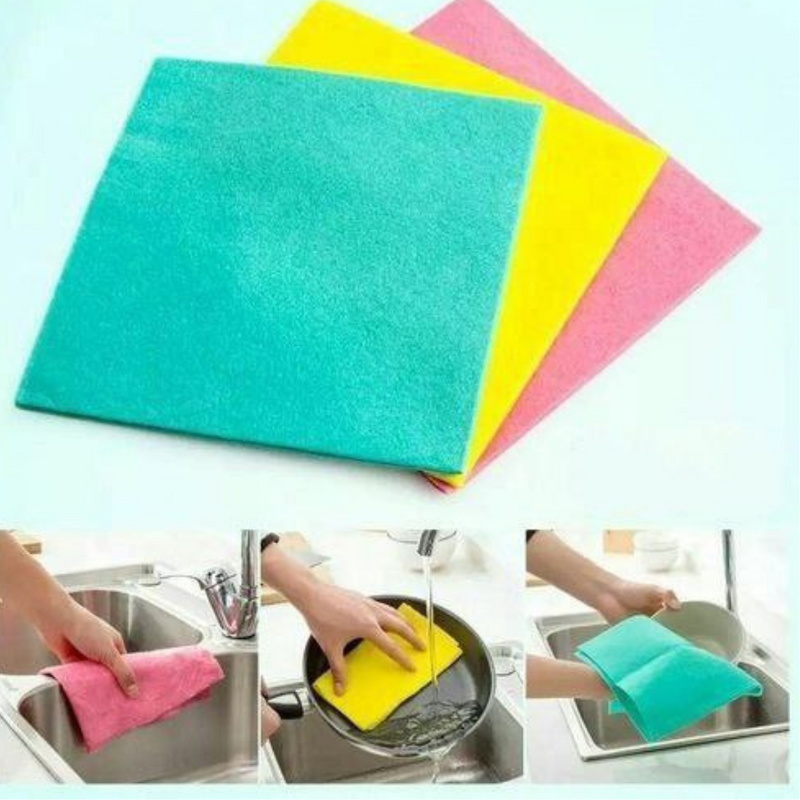 Super absorbent household cleaning cloths, 10+2 free.