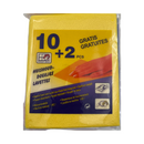 Pack of 10+2 free household cleaning cloths, super absorbent.