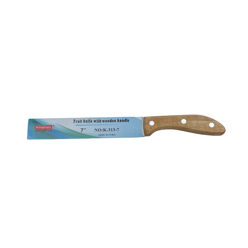 KingGary Fruit Knife With Wooden Handle - Size 7 - K-313-7